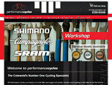 Tablet Screenshot of performancecycles.co.uk